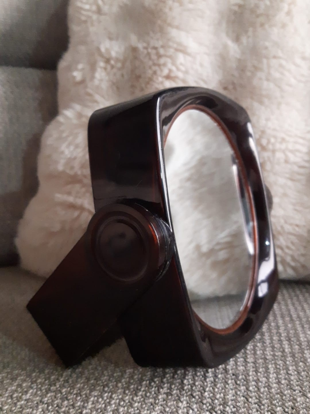 1970s Flip Mirror - Brown